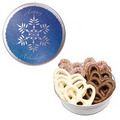 The Royal Green Pretzel Tin - Snowflake Design